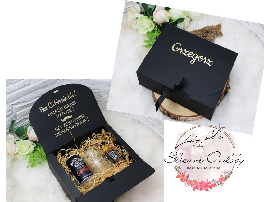 Box Pudełko zapytanie dla Świadka lub Drużby  - Czy zostaniesz moim świadkiem/ drużbą?